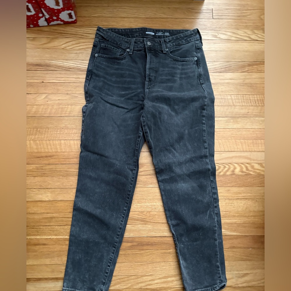 Black denim jeans